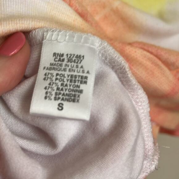 Wildfox Sorbet Tie-Dye Lightweight Pullover Crewneck Sweatshirt - Picture 6 of 8